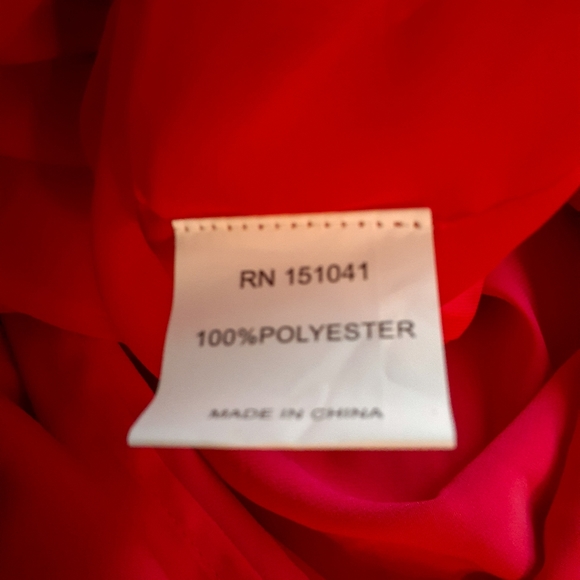 Few Moda New York Red Evening V Neck Midi Dress - Picture 11 of 11